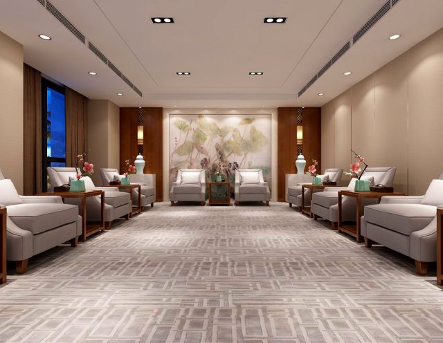 conference room office reception hall 12 3D Model .c4d .max .obj .3ds .fbx .stl .blend 