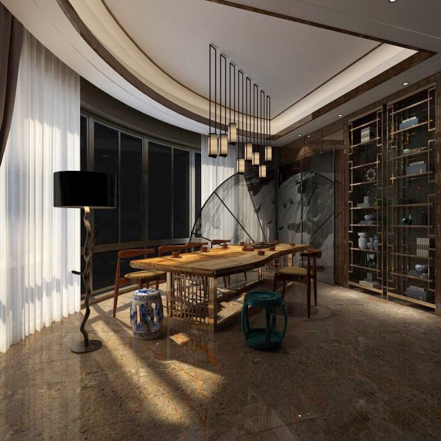 conference room office reception hall 13 3D Model .c4d .max .obj .3ds .fbx .stl .blend 