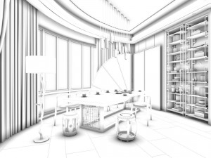 conference room office reception hall 13 3D Model
