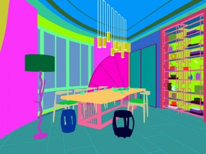 conference room office reception hall 13 3D Model