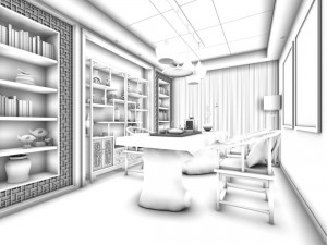 office reception area meeting room 14 3D Model