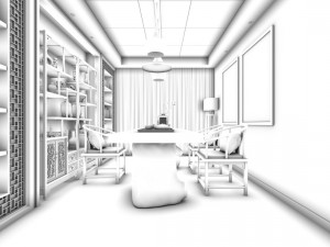 office reception area meeting room 14 3D Model