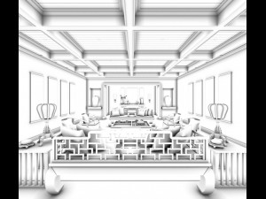 office reception area meeting room 16 3D Model
