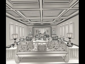 office reception area meeting room 16 3D Model