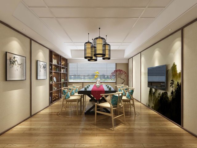 office reception area meeting room 17 Modelo 3D .c4d .max .obj .3ds .fbx .stl .blend 