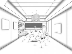 office reception area meeting room 17 Modelo 3D