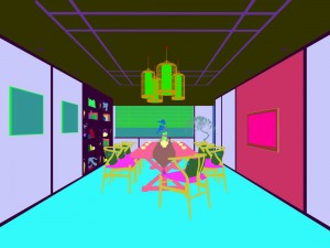 office reception area meeting room 17 Modelo 3D