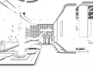 office reception area meeting room 19 Modello 3D