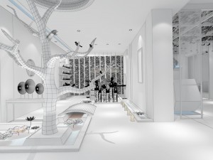 office reception area meeting room 19 Modello 3D