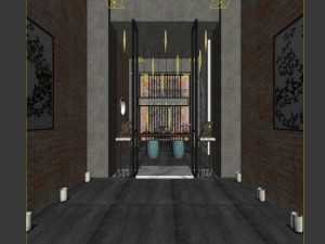 office reception area meeting room 19 Modello 3D
