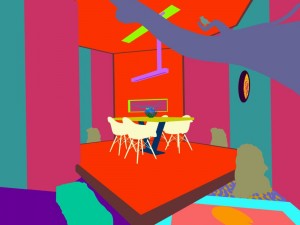 office reception area meeting room 19 Modello 3D