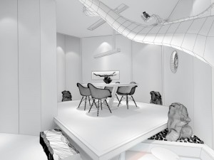office reception area meeting room 19 Modello 3D