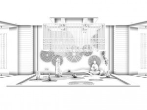 office reception area meeting room 21 Modello 3D