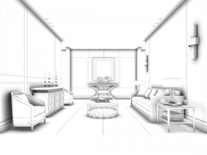 office reception area meeting room 22 3D Model