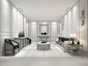 office reception area meeting room 22 3D Model