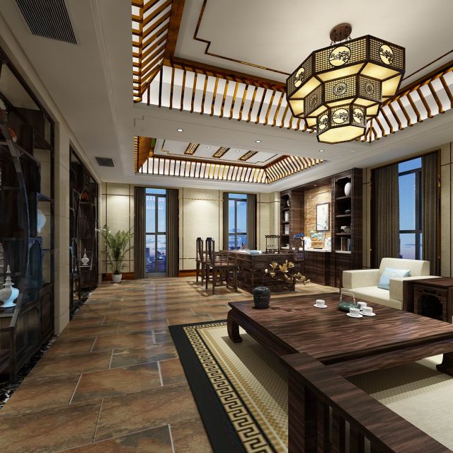 office reception area meeting room 23 Modelo 3D .c4d .max .obj .3ds .fbx .stl .blend 