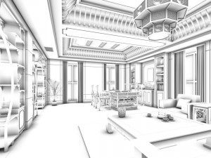 office reception area meeting room 23 Modelo 3D