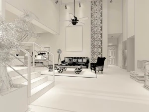 office reception area meeting room 24 3D Model