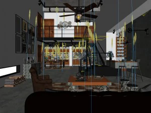 office reception area meeting room 24 3D Model