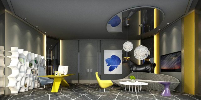office reception area meeting room 26 Modello 3D .c4d .max .obj .3ds .fbx .stl .blend