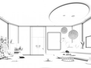 office reception area meeting room 26 3D 모델