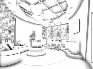office reception area meeting room 27 Modelo 3D