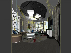 office reception area meeting room 27 3D Model