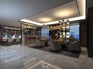 office reception area meeting room 32 Modello 3D