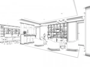 office reception area meeting room 32 3D Model