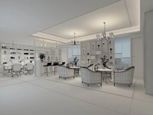 office reception area meeting room 32 3D Model