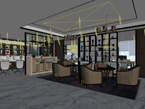 office reception area meeting room 32 3D Model