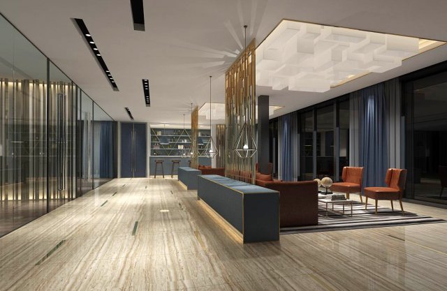 office reception area meeting room 33 3D Модель .c4d .max .obj .3ds .fbx .stl .blend 