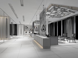 office reception area meeting room 33 3D Модель