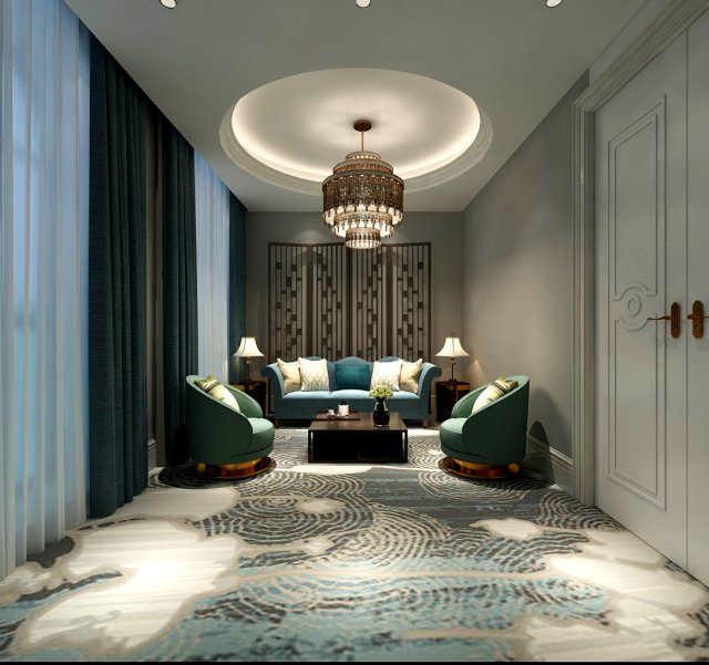 office reception area meeting room 34 3D-Modell .c4d .max .obj .3ds .fbx .stl .blend 