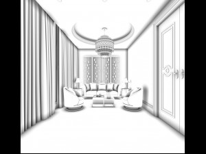 office reception area meeting room 34 3D-Modell