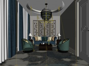 office reception area meeting room 34 3D-Modell