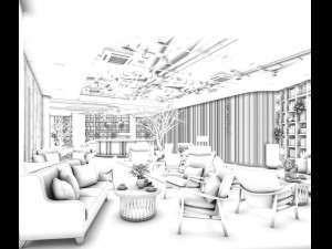 office reception area meeting room 37 3D 模型