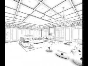office reception area meeting room 38 Modelo 3D