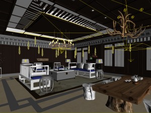 office reception area meeting room 38 Modelo 3D