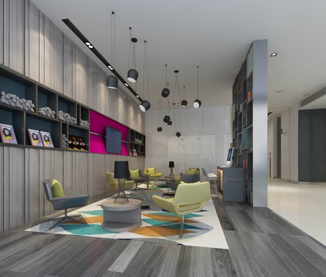 office reception area meeting room 40 Modelo 3D .c4d .max .obj .3ds .fbx .stl .blend 
