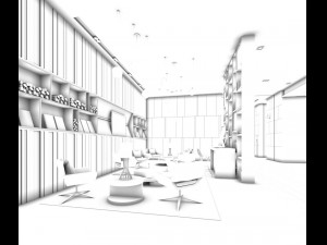 office reception area meeting room 40 Modelo 3D