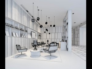 office reception area meeting room 40 Modelo 3D