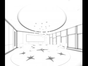 office reception area meeting room 41 Modello 3D