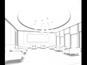 office reception area meeting room 41 Modello 3D