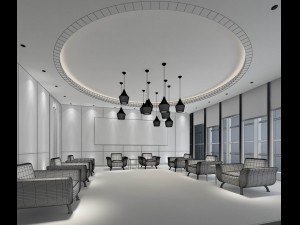 office reception area meeting room 41 Modello 3D