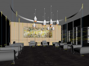 office reception area meeting room 41 Modello 3D