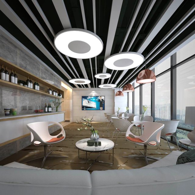 office reception area meeting room 01 Modelo 3D .c4d .max .obj .3ds .fbx .stl .blend 