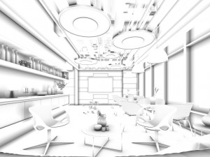 office reception area meeting room 01 Modelo 3D