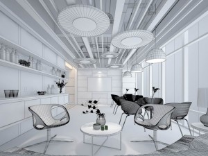 office reception area meeting room 01 Modelo 3D
