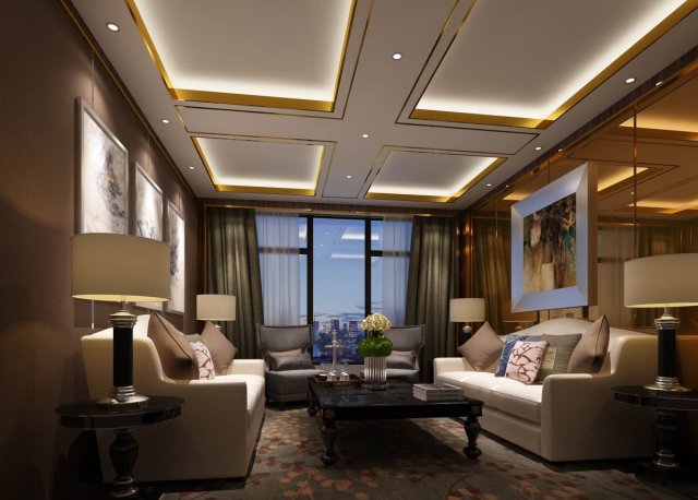 office reception area meeting room 02 Model 3D .c4d .max .obj .3ds .fbx .stl .blend 